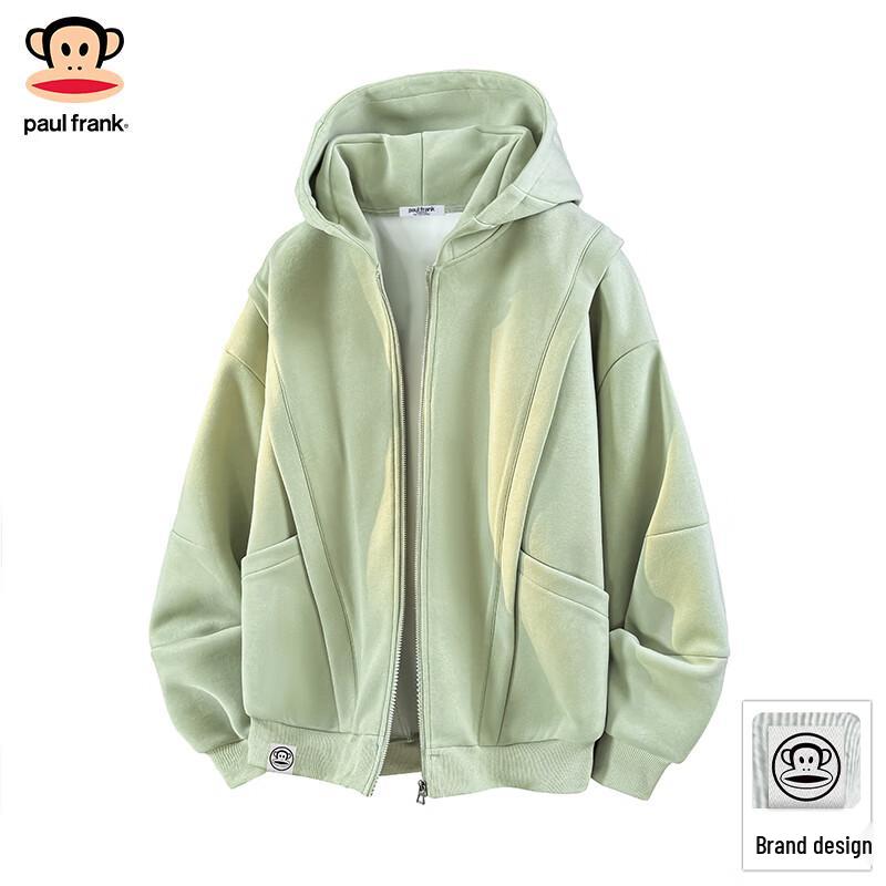 paul frank Men's Loose Fit Hooded Zip-Up Sweatshirt