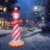Christmas Inflatable North Pole Lighthouse Road Sign Party Decor Yard for Backyard Garden