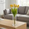 Real Touch Artificial Tulip Flowers Realistic Handmade Simulation Big Tulip 5-Heads 52 cm Faux Tulip Branch Dining Table