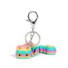 3D Printed Articulated Lucky Cat Keychain Cartoon Multi-Color Movable Key Ring Backpack Decoration Accessories Birthday Gifts