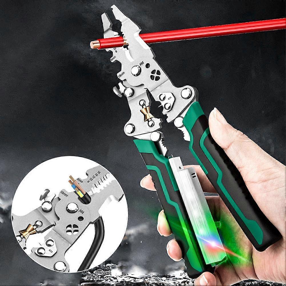 Folding Stripping Pliers With Voltage Tester