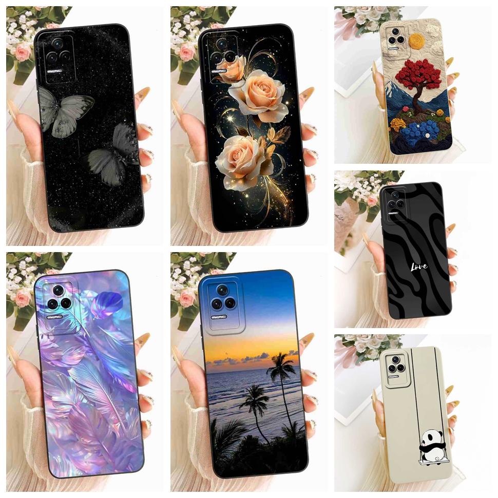 For Redmi K50 5G 22041211AC Case Luxury Butterfly Painting Silicone Back Cover For Redmi k50 K 50 5G Phone Cases Shockproof