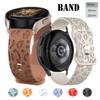 Ремешок с гравировкой для Samsung Galaxy Watch 7/6/5/4/5 pro/3/Active 2 Leopard силиконовый браслет Huawei gt5 2 2e 20 мм ремешок для часов Amazfit Watchband
