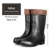 Мужские нескользящие водонепроницаемые высокие резиновые сапоги с бархатистым хлопком, устойчивые к кислотам и щелочам.