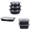 Disposable Round Black Takeout Containers