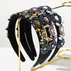 Тяжелый крафт-ободок со стразами в стиле барокко, винтажный, высококлассный, французский, цветочный, широкий аксессуар для волос