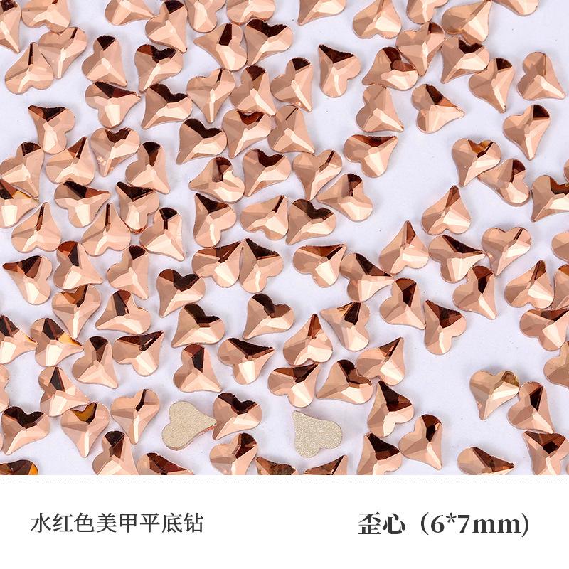 Water Red Nail Art Diamond Mixed Flat Bottom Special-Shaped Diamond Glass Crystal Diy Glass Nail Art Jewelry