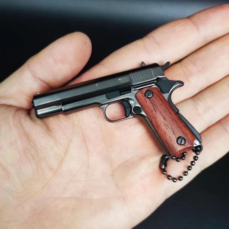 1:Масштаб 3% Сплав Colt 1911 Пистолет Мини-Оружие Металлическая Брелок-Ключница 1911 Пистолет Брелок Игрушка-Антистресс PUBG Оружие Подарок Pubg Декор Игрушки