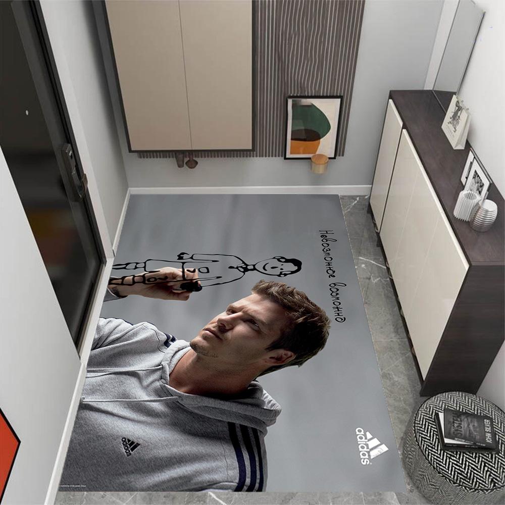 Man Phone Necklace Floor Mat Perfect for Outdoor Hallway Dormitory Kitchen Antislip Carpet Decorate Offices