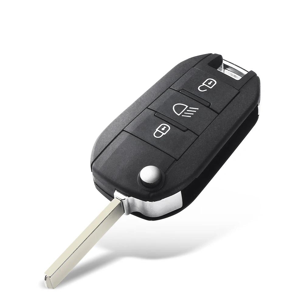 Автомобильный ключ для Peugeot 208 2008 301 308 508 5008 Rcz Для Citroen C-Elysee C4-Cactus Корпус брелка с центральной кнопкой