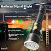 Jujingyang Railway Flashlight Signal Light Four-Color High Brightness Red White Yellow Green 2033 Rechargeable Traffic Train Indicator Light