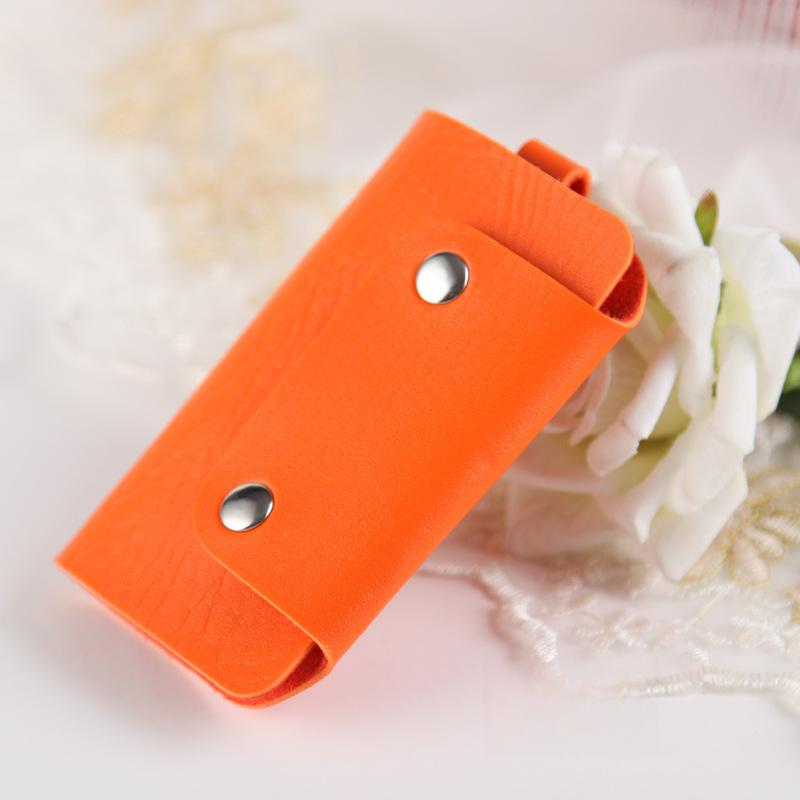 Fashion Gifts Keys Holder Organizer Manager Patent Leather Buckle Key Wallet Case Car Keychain CLE