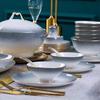 Zhi Shi Фарфоровый набор посуды для ужина Jingdezhen, градиентно-серый