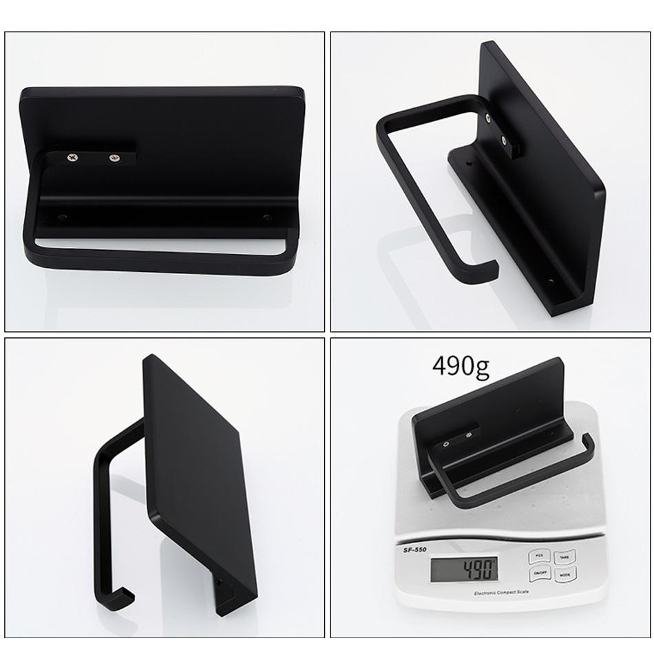 Держатель для бумаги с полкой, черный, серый, белый, алюминиевый, для ванной, кухни, туалета, держатель для рулонов бумаги с полками для телефона, держатель для хранения салфеток