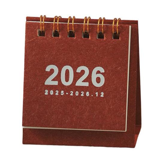Мини настольный календарь 2026 г. Янв.2026-Дек.2026 12-месячный планировщик Маленький настольный перекидной календарь на двойной спирали для дома и офиса