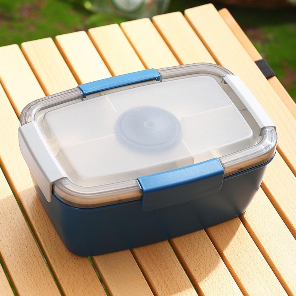 Tableware 2 Layer Lunch Box Leak Proof 2000ML Food Storage Container with Dressing Container Compartment Salad Box Worker