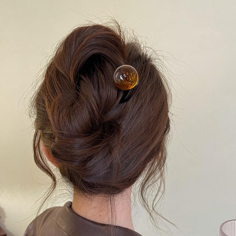 1 шт. Винтажная заколка для волос с жемчугом цвета румянца для женщин; U-образная заколка для волос высокого класса; Летние аксессуары для волос