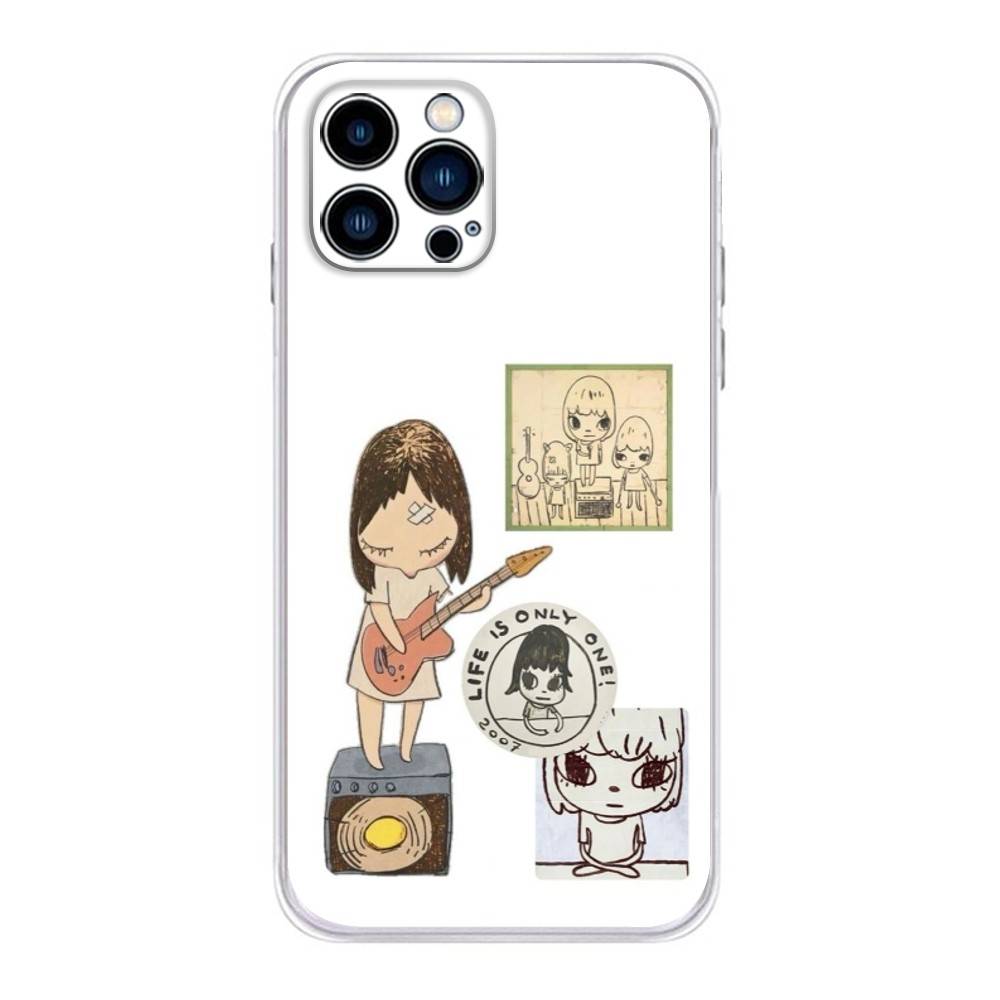 Милый чехол для телефона Y-Yoshitomo Nara для iPhone 17,16,15,14,13,12,11 X,Plus,Pro,Max,XR,Plus,E,Mini Прозрачный мягкий чехол