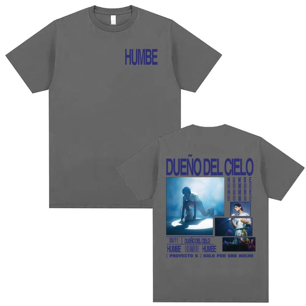 Humbe Dueno Del Cielo 2026 World Tour Tshirts Men Women 100 Cotton Cozy Short Sleeve T Shirt Summer Hip Hop Oversized Tshirt