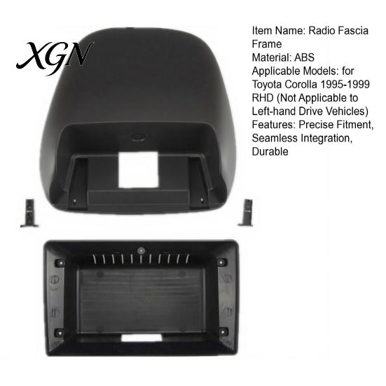 Car Navigation Adapter Frame 9 Inch Radio Dash Kit for Toyota Corolla 1995-1999 RHD, Right Hand Drive Stereo Trim Panel Android Screen, Install Bezel