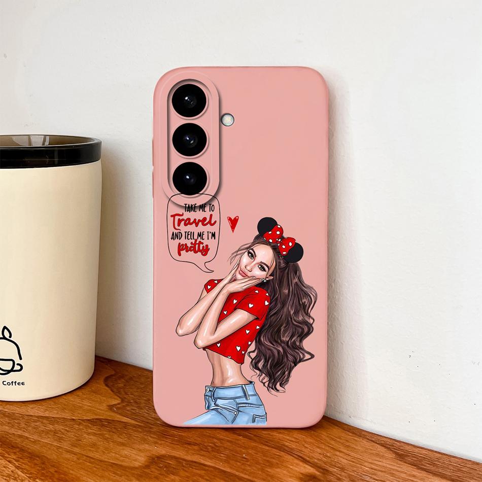 For Samsung S26 Ultra Phone Case For Galaxy S26 Plus Cute Astronaut Liquid Silicone Full Coverage Anti Drop Soft Durable Bumper