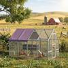 Chicken Coop Chicken House Chicken Hut Walk In Weather Resistant 280 X 185 5 X 188 Cm Gray