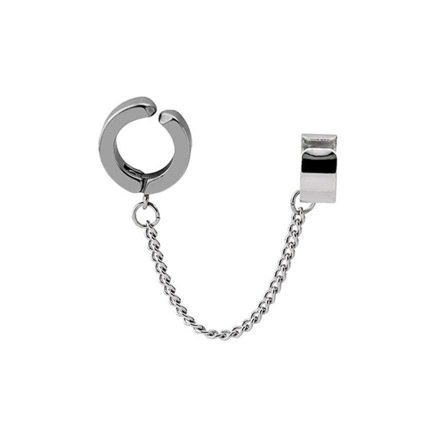 Серьги-цепочки из нержавеющей стали в стиле панк, безболезненные зажимы для ушей, женские серьги, ювелирные изделия, подарки