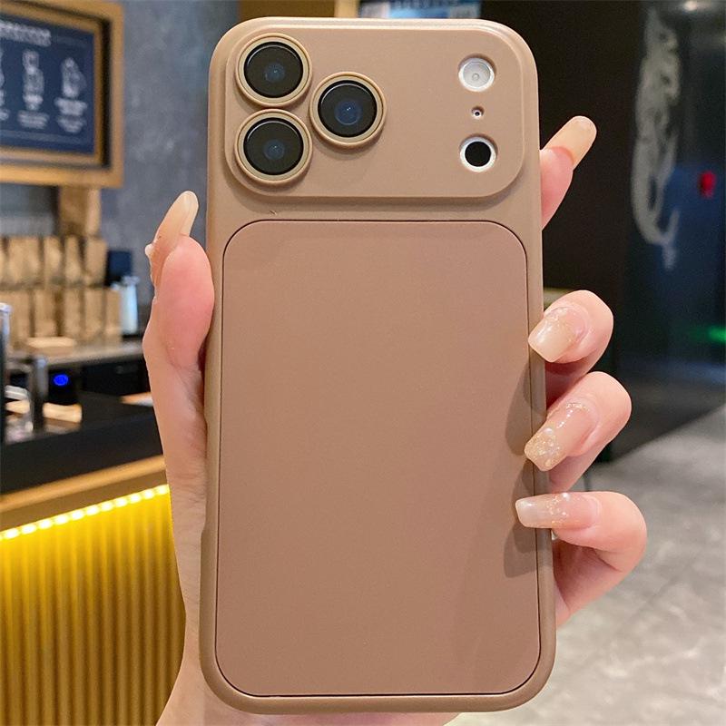 Чехол для телефона iPhone 17 Pro Max однотонный: Подходит для больших окон и моделей от 14 до 17