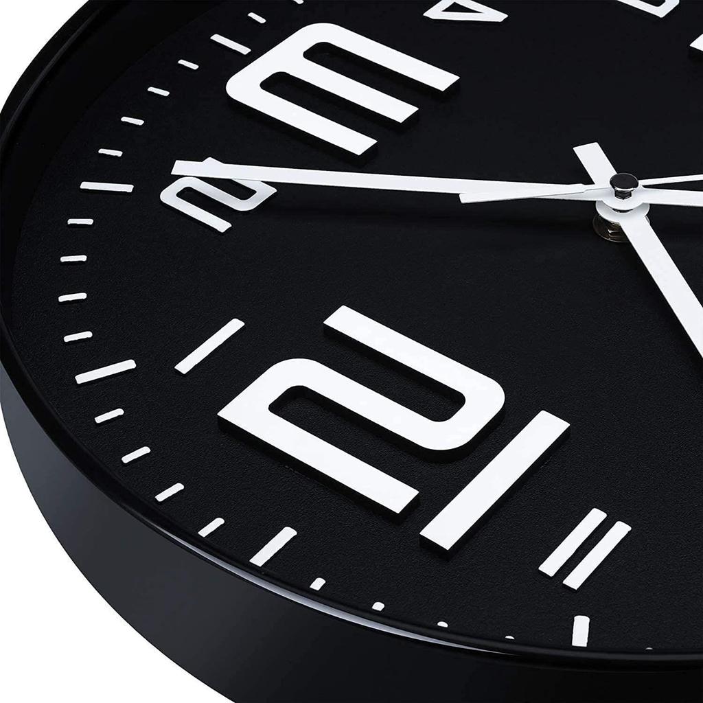 Настенные часы 12" Бесшумные Кварцевые Декоративные Новейшие Настенные часы Бесшумные Классические часы Работающие от батарейки Круглые Легко читаемые