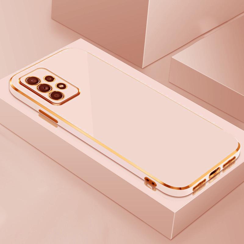 Luxury Plating Case For Samsung Galaxy S24 S23 S22 S21 Ultra Fe Bumper Shockproof Cover For A54 A14 A53 A13 A52 A52S Accessories