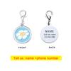 Cute Flower Dog Tag Round Personalized Cat Brand Pet Dog ID Card Custom Name Keychain Anti-lost Dog Accessories Pet Collar