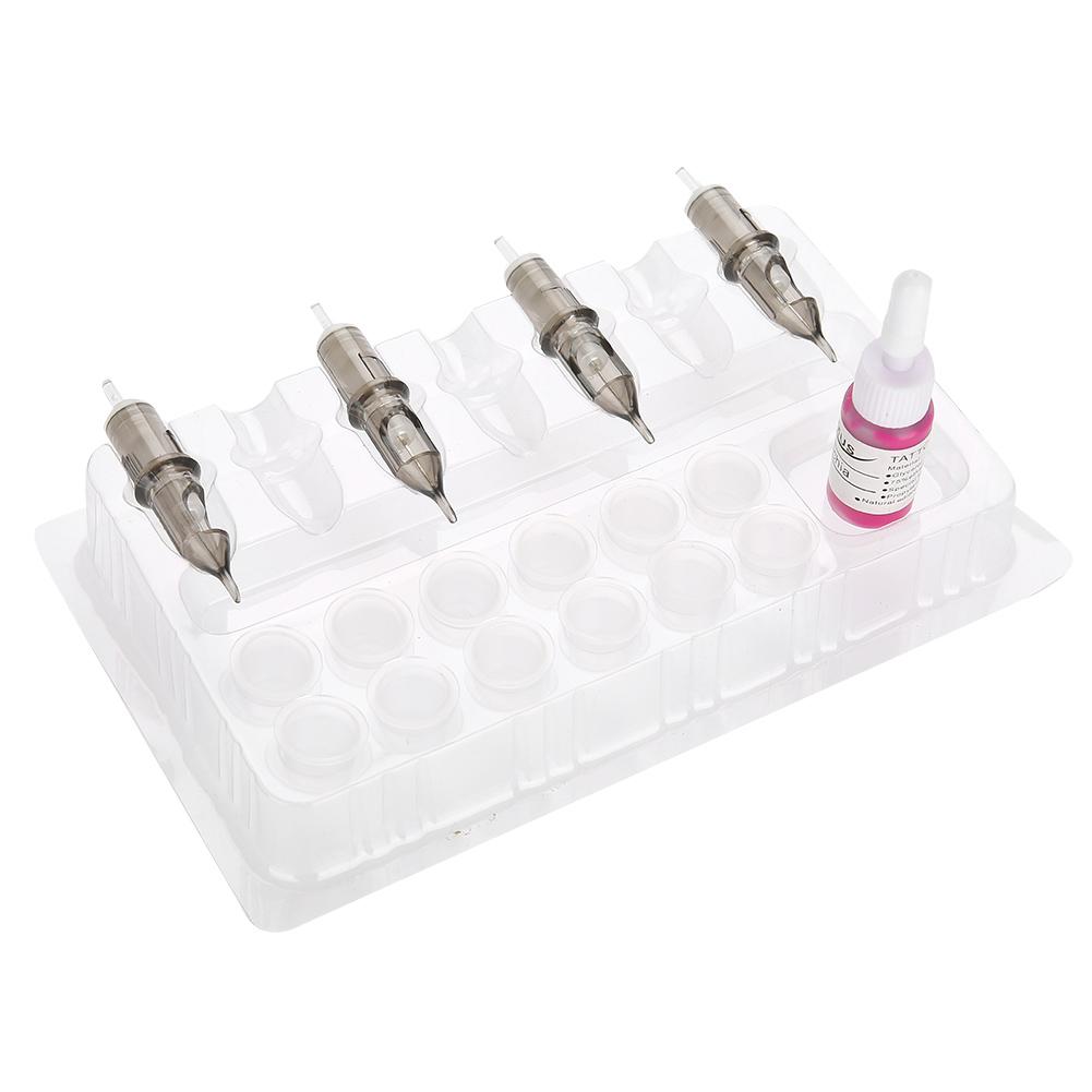 Pro 20pcs Trays Clear Disposable DGT Plastic Tattoo Cartridge Needle Holder Stand