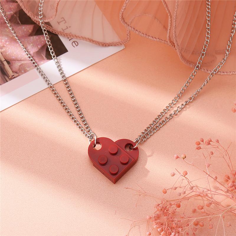 Ожерелье-чокер с подвеской в ​​виде сердца в стиле панк для женщин и мужчин, аксессуары для вечеринок, ювелирные изделия, ожерелья для пары на день Святого Валентина