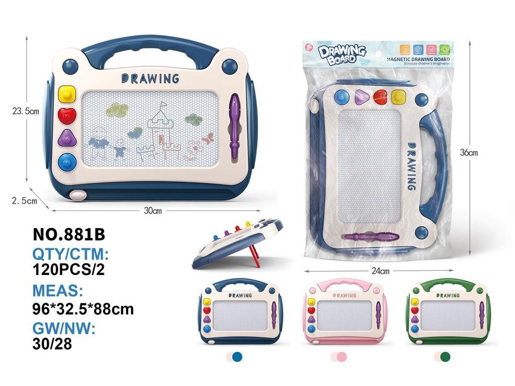 Многоцветная магнитная доска для рисования для малышей (Возраст 1-3 года) - Креативная игрушка-дудл для мальчиков и девочек