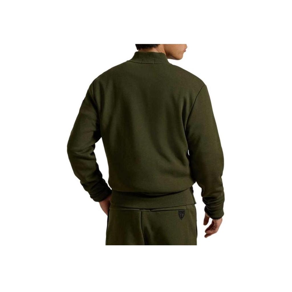 Polo Ralph Lauren SS25 Двусторонняя куртка-бомбер с воротником-стойкой на молнии с длинным рукавом Мужская куртка Коричневая Зеленая MNPOKNI16824130-301