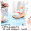 30pcs Acrylic Table Number Signs Wedding Table Stand with Numbers Reception Event Cards Holder Birthday Party Decor 1-30