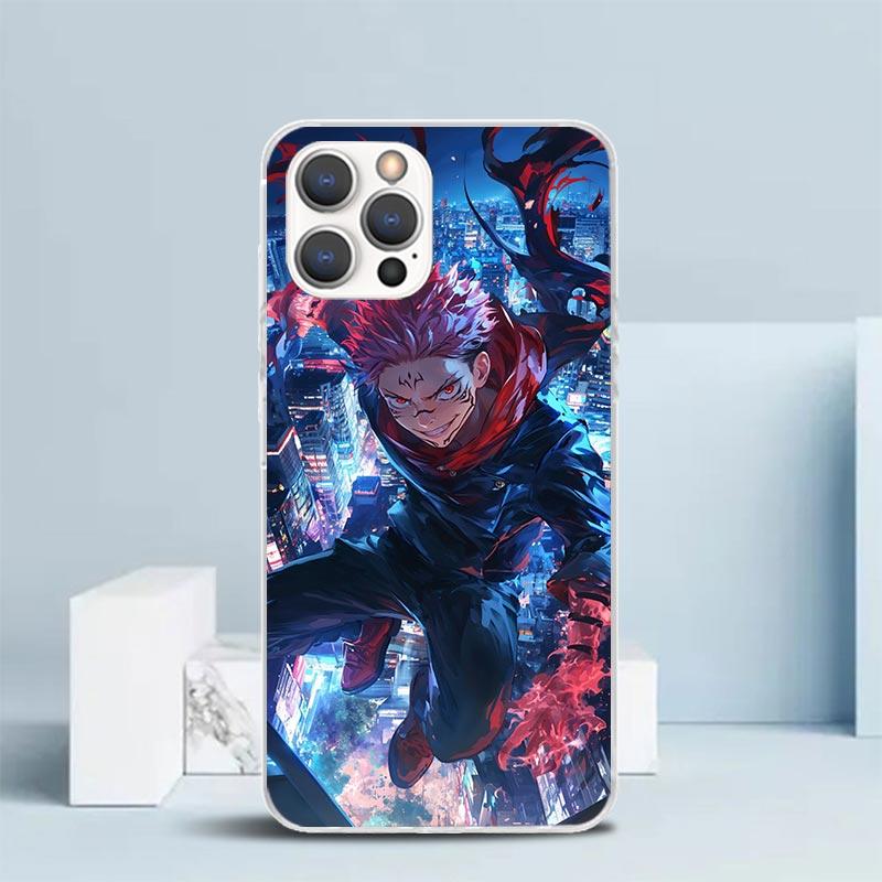 Kaisen J-Jujutsu Итадори Юдзи Чехол для телефона Для IPhone 16 17 Air 16E 15 14 Plus 13 Mini 12 11 Pro Max 7 8 + SE 2020 Мягкий ТПУ Задняя часть C