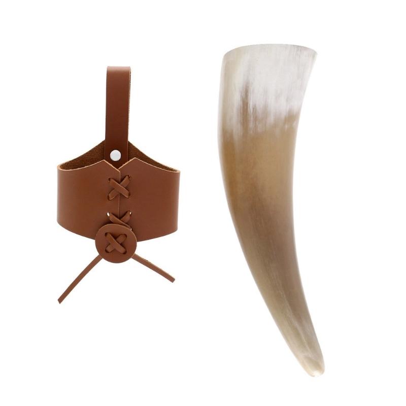 Настоящий Рог Древнего Возраста Защитный Костюм Реквизит Снаряжение для Исторической Реконструкции Ткань ПУ Аксессуар для Косплея