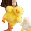 40-95cm High Quality Yellow Fat Duck Cute Dolls Throw Pillow Long Hair Pluh Soft Stuffed Animal Cartoon Funny Birthday Gifts