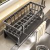 Kitchen Sink Faucet Storage Rack with Drainage for Rags, Spices, and Utensils