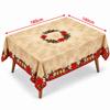 Christmas Tablecloth Holly Poinsettia Xmas Table Cover Christmas Decorations for Home Navidad Noel Gift New Year Tablecover