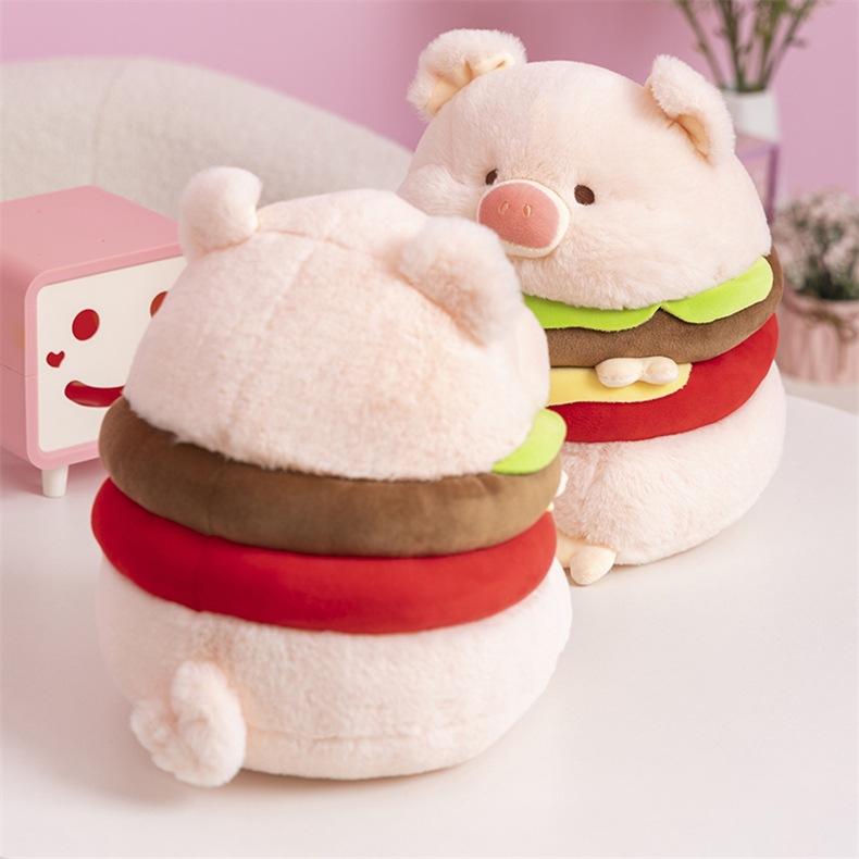 New Burger Pig Doll Creative Plush Toy Pig Cute Doll