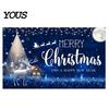 Dekoratives Feiertagsstoff-Weihnachtsbanner, 71x43 Zoll Nikolaus Schlitten Rentier Schneemann Kulisse für Winterwunderland Einfache Montage Türbanner