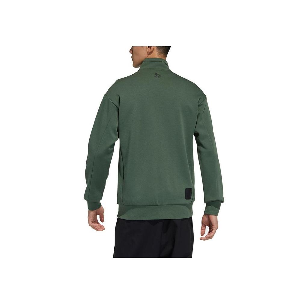 Adidas Повседневная спортивная куртка с воротником-стойкой, мужская верхняя одежда, зеленая GP0908