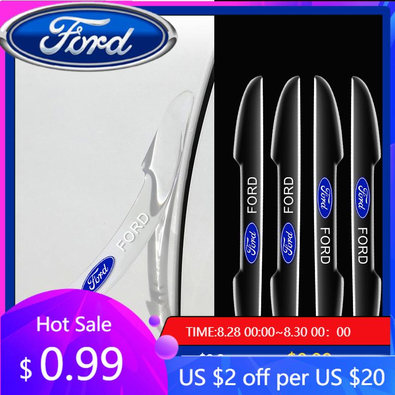 New 2026 Car Sticker 4PCS Car Door Transparent Bumper Guard Anti-Collision Protector For Ford Ecosport Edge Figo Flex Focus Fusi