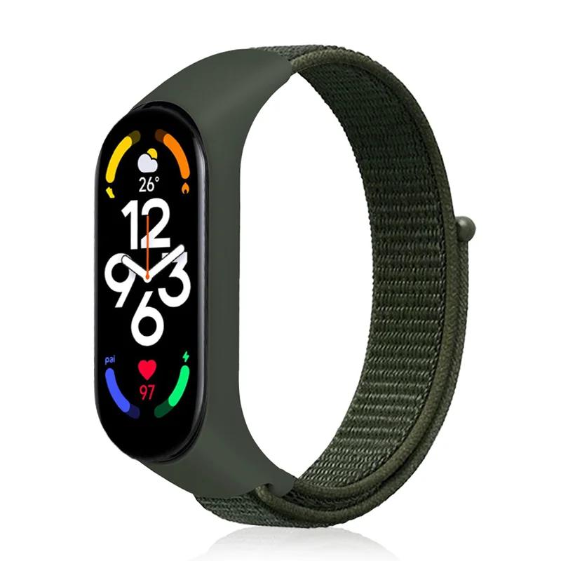 Нейлоновая петля для Xiaomi Mi Band 7-7 nfc smartwatch браслет Sport Miband7 Correa сменный браслет smart band 7 6 5 4 3 ремешок