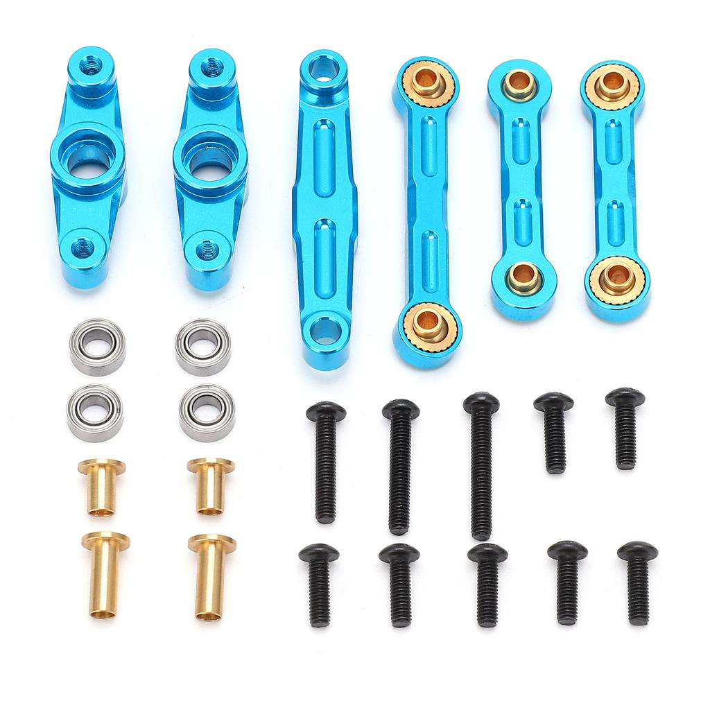Aluminum Alloy Ball Bearing Crank Steering Set for Tamiya TT02 110 RC Car Upgrade Parts