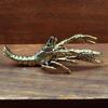 Crayfish Figurine Vintage Desktop Decorations Crafts Brass Gift Statue Tea Pet for Living