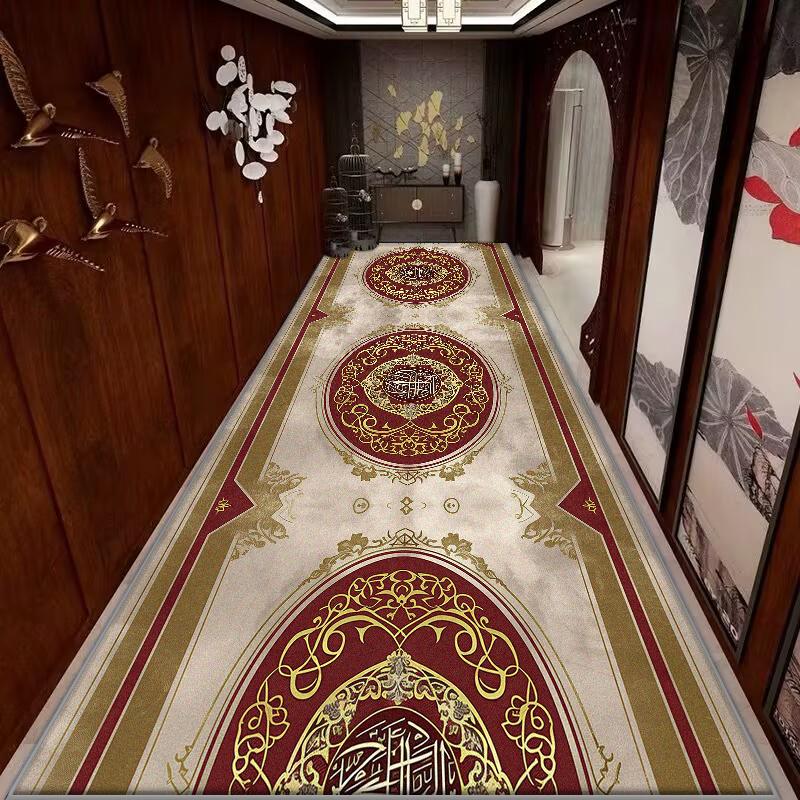 Ковер в европейском стиле, нескользящий, длинный, для коридора, украшение дома, коврики-дорожки в стиле легкой роскоши, для прихожей, моющийся коврик, для лобби, настраиваемый мат