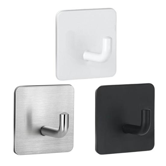 6 шт. настенные крючки для хранения, прочный несущий удар, бесплатная простая установка, набор самоклеящихся крючков из нержавеющей стали